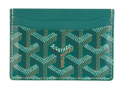 Goyard Saint Sulpice Card Wallet, Canvas/Leather, Green, MIF, B, 2*